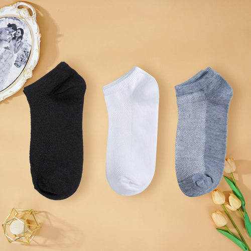 8 Pairs Lot Solid Mesh Women's Short Socks Invisible Ankle Socks Pack Ladies Spring Summer Breathable Thin Boat Socks Set