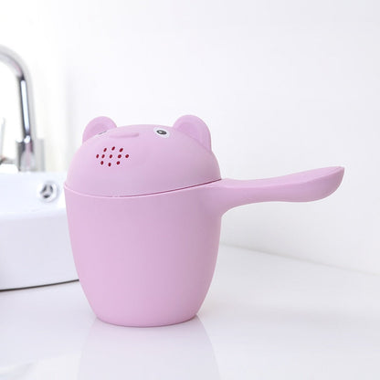 Cute Cartoon Baby Bath Caps Toddle Shampoo Cup Children Bathing Bailer Baby Shower Spoons Child Washing Hair Cup Kids Bath Tool