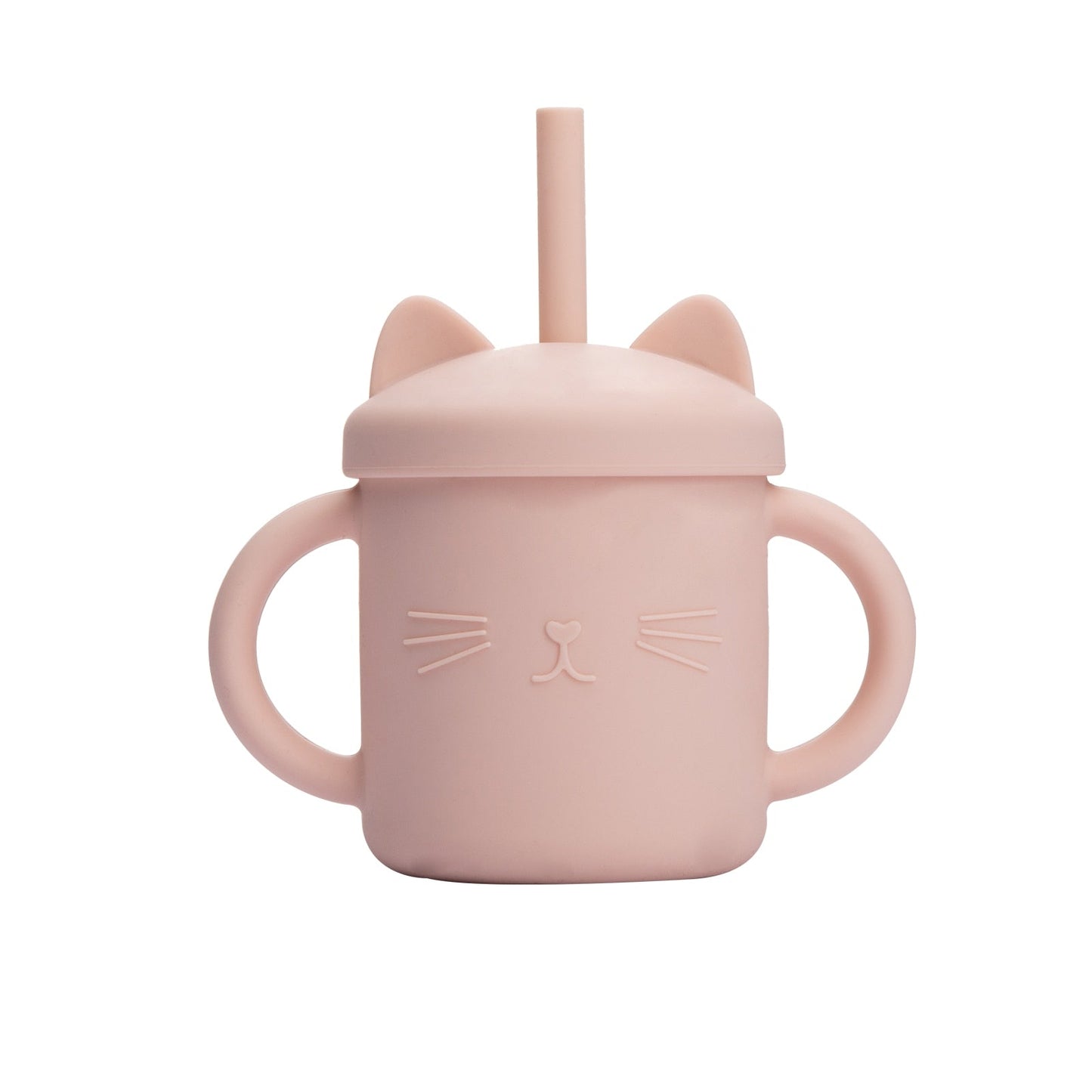 Baby Feeding Cups Silicone Drinkware Cute Cartoon Cat Sippy Cup For Toddlers Kids Sippy Cup Lids Solid With Handle Drinker